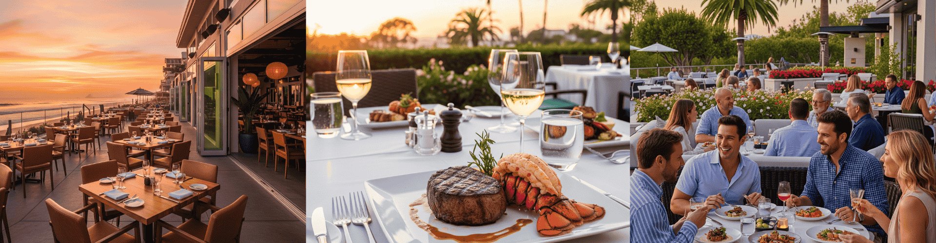 Oceanfront dining in Orange County